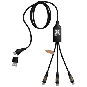 Fotografie reklamního předmětu „Kabel 5v1 SCX.design C50 pro rychlé nabíjení se 100 W/5 A a digitálním displejem“