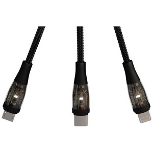 Fotografie k reklamnímu předmětu „Kabel 5v1 SCX.design C50 pro rychlé nabíjení se 100 W/5 A a digitálním displejem“