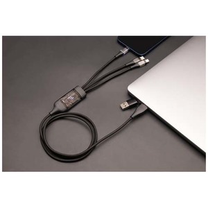 Fotografie k reklamnímu předmětu „Kabel 5v1 SCX.design C50 pro rychlé nabíjení se 100 W/5 A a digitálním displejem“