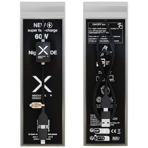 Fotografie k reklamnímu předmětu „SCX.design C32 60 W nabíjecí kabel s přepínačem a podsvíceným logem“