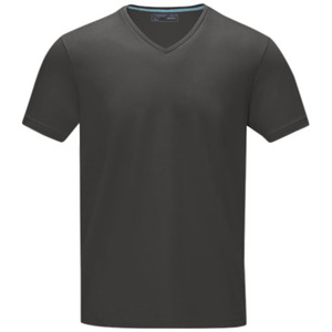 Fotografie k reklamnímu předmětu „Kawartha short sleeve men's organic V-neck t-shirt“