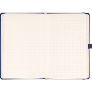 Fotografie k reklamnímu předmětu „NOTIQUE Notes Balacron, tmavě modrý, tečkovaný, 15 x 21 cm“