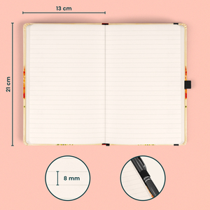 Fotografie k reklamnímu předmětu „NOTIQUE Notes Máky Kateřiny Winterové, linkovaný, 13 x 21 cm“