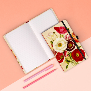 Fotografie k reklamnímu předmětu „NOTIQUE Notes Máky Kateřiny Winterové, linkovaný, 13 x 21 cm“