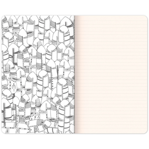 Fotografie k reklamnímu předmětu „NOTIQUE Omalovánkový notes, maluj fixami, linkovaný, 13 x 21 cm“