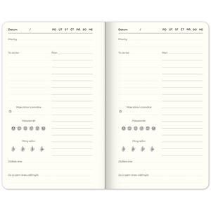 Fotografie k reklamnímu předmětu „Nedatovaný plánovač Note to self, 5 minut denně, 13 × 21 cm“