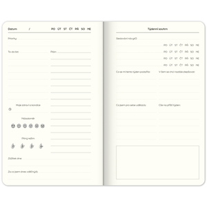 Fotografie k reklamnímu předmětu „Nedatovaný plánovač Note to self, 5 minut denně, 13 × 21 cm“