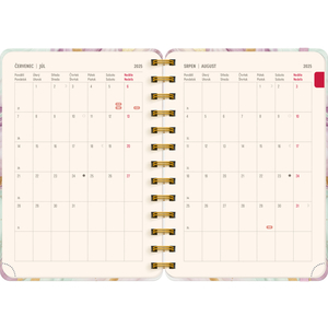 Fotografie k reklamnímu předmětu „NOTIQUE Spirálový 18měsíční diář Petito – Růžový mramor 2025/2026, 13 x 18 cm“