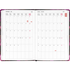 Fotografie k reklamnímu předmětu „NOTIQUE 18měsíční diář Petito – Fialové květy 2025/2026, 11 x 17 cm“