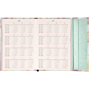 Fotografie k reklamnímu předmětu „NOTIQUE Týdenní magnetický diář Růžový mramor 2026, 11 x 16 cm“