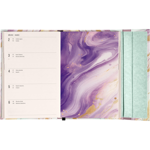 Fotografie k reklamnímu předmětu „NOTIQUE Týdenní magnetický diář Růžový mramor 2026, 11 x 16 cm“