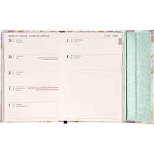 Fotografie k reklamnímu předmětu „NOTIQUE Týdenní magnetický diář Růžový mramor 2026, 11 x 16 cm“