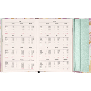 Fotografie k reklamnímu předmětu „NOTIQUE Týdenní magnetický diář Růžový mramor 2026, 11 x 16 cm“