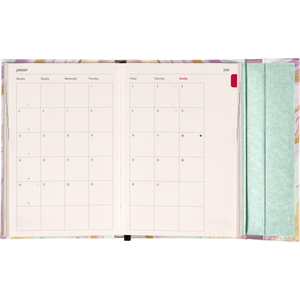 Fotografie k reklamnímu předmětu „NOTIQUE Týdenní magnetický diář Růžový mramor 2026, 11 x 16 cm“