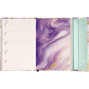 Fotografie k reklamnímu předmětu „NOTIQUE Týdenní magnetický diář Růžový mramor 2026, 11 x 16 cm“