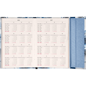 Fotografie k reklamnímu předmětu „NOTIQUE Týdenní magnetický diář Porcelánový květ 2026, 11 x 16 cm“