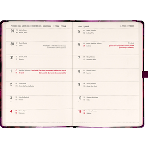 Fotografie k reklamnímu předmětu „NOTIQUE Planbook diář/notes Fialové květy 2026, 13 x 21 cm“