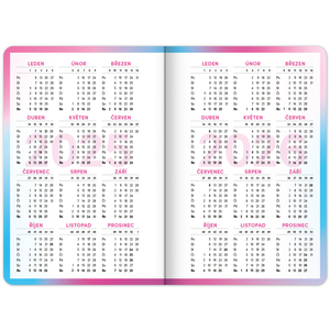 Fotografie k reklamnímu předmětu „NOTIQUE Školní diář Růžový (září 2025 – prosinec 2026), 9,8 x 14,5 cm“