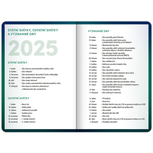 Fotografie k reklamnímu předmětu „NOTIQUE Školní diář Zelený (září 2025 – prosinec 2026), 9,8 x 14,5 cm“