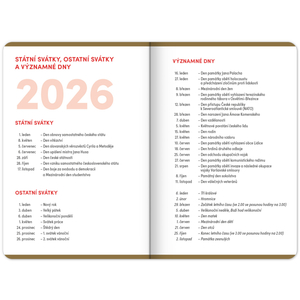 Fotografie k reklamnímu předmětu „NOTIQUE Studentský diář Academia (září 2025 – prosinec 2026), 9,8 x 14,5 cm“