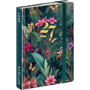 Fotografie reklamního předmětu „NOTIQUE Weekly Purse size planner Tropical Jungle 2027, 9,8 x 14,5 cm“