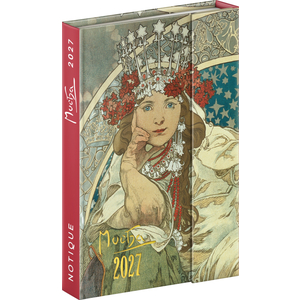 Fotografie reklamního předmětu „NOTIQUE Magnetic weekly planner Alphonse Mucha 2027, 11 x 16 cm“