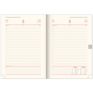 Fotografie k reklamnímu předmětu „NOTIQUE Denní diář Rivoli 2026, šedý, 15 x 21 cm“