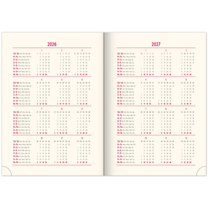 Fotografie k reklamnímu předmětu „NOTIQUE Denní diář Rivoli 2026, růžový, 15 x 21 cm“