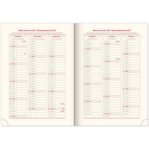 Fotografie k reklamnímu předmětu „NOTIQUE Denní diář Rivoli 2026, růžový, 15 x 21 cm“