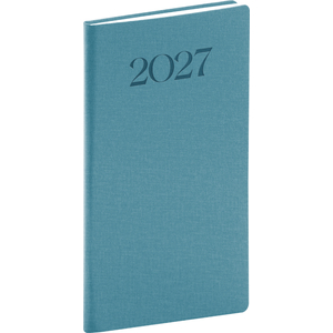 Fotografie reklamního předmětu „NOTIQUE Kapesní diář Biella 2027, modrý, 9 x 15,5 cm“
