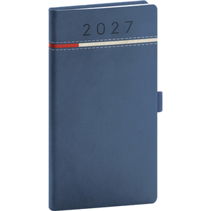 Fotografie reklamního předmětu „NOTIQUE Kapesní diář Tomy 2027, modro-červený, 9 x 15,5 cm“