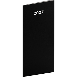 Fotografie reklamního předmětu „NOTIQUE Kapesní diář Černý 2027, plánovací měsíční, 8 x 18 cm“