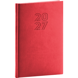 Fotografie reklamního předmětu „NOTIQUE Týdenní diář Aprint 2027, červený, 15 x 21 cm“