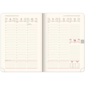 Fotografie k reklamnímu předmětu „NOTIQUE Týdenní diář Diamante 2026, červený, 15 x 21 cm“