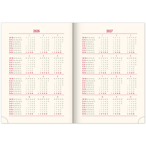 Fotografie k reklamnímu předmětu „NOTIQUE Týdenní diář Panama 2026, červený, 15 x 21 cm“