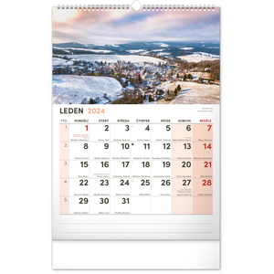 Fotografie k reklamnímu předmětu „Nástěnný kalendář 2024 s extra velkým kalendáriem, 33 × 46 cm“