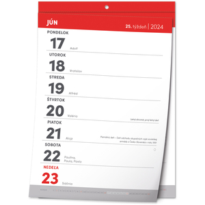 Fotografie k reklamnímu předmětu „Nástěnný kalendár Trhací týždenný 2024 SK, A5“