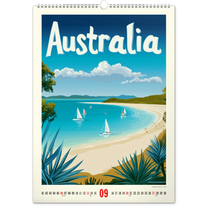 Fotografie k reklamnímu předmětu „NOTIQUE Nástěnný kalendář Vintage plakáty – tropické ráje 2026, 33 x 46 cm“