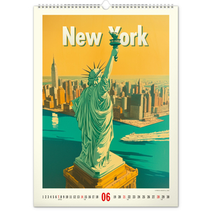 Fotografie k reklamnímu předmětu „NOTIQUE Nástěnný kalendář Vintage plakáty – světová města 2026, 33 x 46 cm“