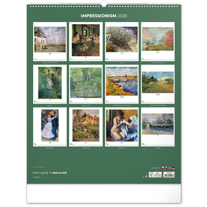 Fotografie k reklamnímu předmětu „NOTIQUE Nástěnný kalendář Impresionismus 2026, 48 x 56 cm“