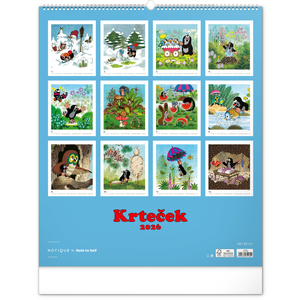 Fotografie k reklamnímu předmětu „NOTIQUE Nástěnný kalendář Krteček 2026, 48 x 56 cm“