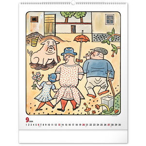 Fotografie k reklamnímu předmětu „NOTIQUE Nástěnný kalendář Josef Lada 2026, 48 x 56 cm“