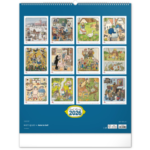 Fotografie k reklamnímu předmětu „NOTIQUE Nástěnný kalendář Josef Lada 2026, 48 x 56 cm“