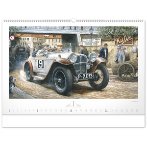 Fotografie k reklamnímu předmětu „NOTIQUE Nástěnný kalendář Oldtimers – Václav Zapadlík 2026, 64 x 42 cm“