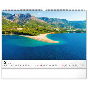 Fotografie k reklamnímu předmětu „NOTIQUE Nástěnný kalendář Moře 2026, 48 x 33 cm“