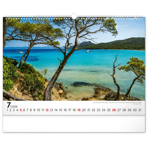 Fotografie k reklamnímu předmětu „NOTIQUE Nástěnný kalendář Moře 2026, 48 x 33 cm“