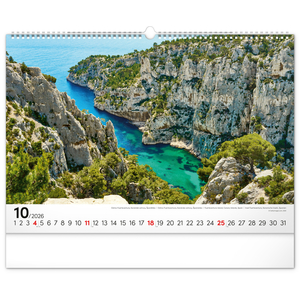 Fotografie k reklamnímu předmětu „NOTIQUE Nástěnný kalendář Moře 2026, 48 x 33 cm“