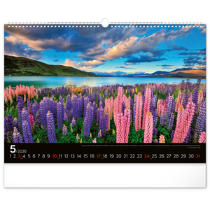 Fotografie k reklamnímu předmětu „NOTIQUE Nástěnný kalendář Krajiny 2026, 48 x 33 cm“