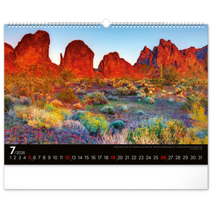 Fotografie k reklamnímu předmětu „NOTIQUE Nástěnný kalendář Krajiny 2026, 48 x 33 cm“