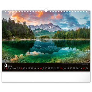 Fotografie k reklamnímu předmětu „NOTIQUE Nástěnný kalendář Krajiny 2026, 48 x 33 cm“